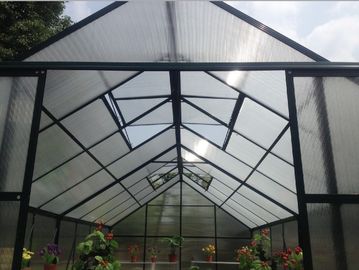 Corredi di plastica UV della serra del giardino del policarbonato della struttura metallo/dell'alluminio per la pianta, verdura