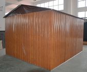 Il medium di legno di colore ha galvanizzato la tettoia d'acciaio del giardino del metallo, i corredi modulari 10x8 ft della tettoia del giardino
