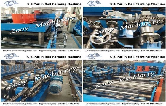 Rotolo lineare commovente di Guider della guida di scorrevole che forma macchina per i Purlins di C Z
