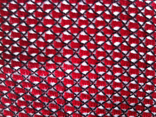 Allunghi il tessuto di reticolato, il reticolato della maglia del tessuto, ANIMALE DOMESTICO/reticolato DI NYLON del tessuto, tessuto grigio delle coperture dell'abbigliamento